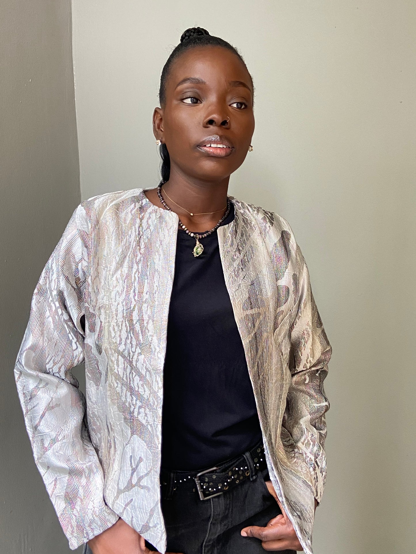 Silver Multi Colour Jacket