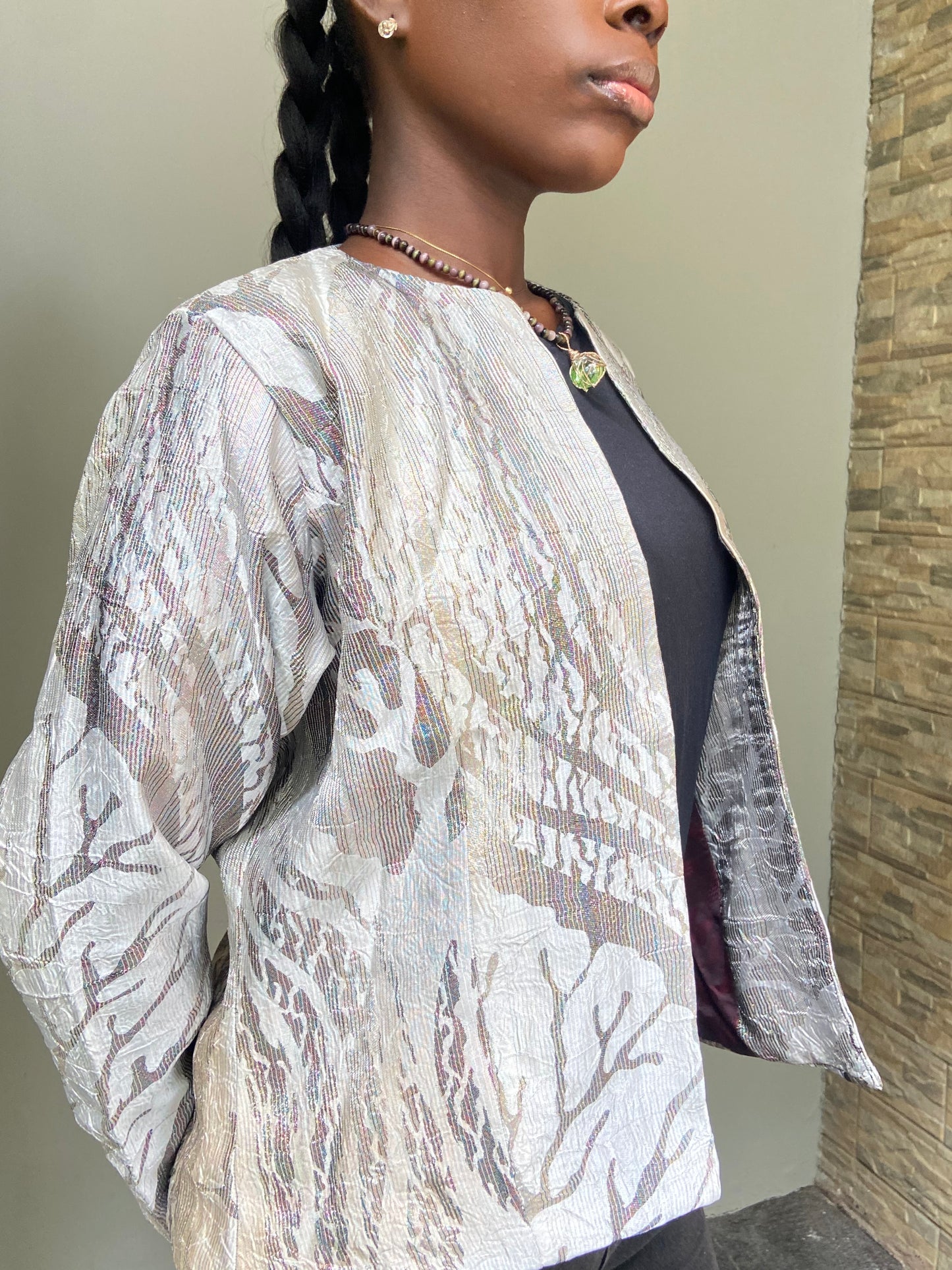 Silver Multi Colour Jacket