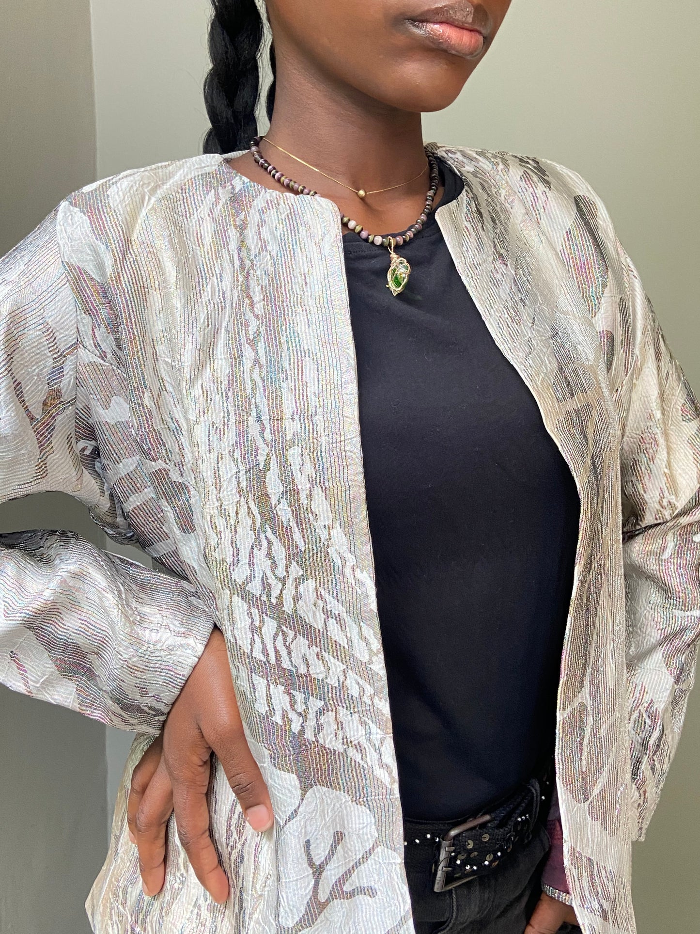 Silver Multi Colour Jacket