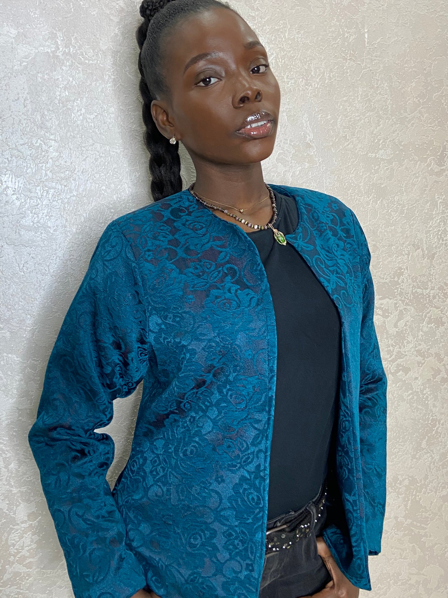 Patterned Blue Jacket